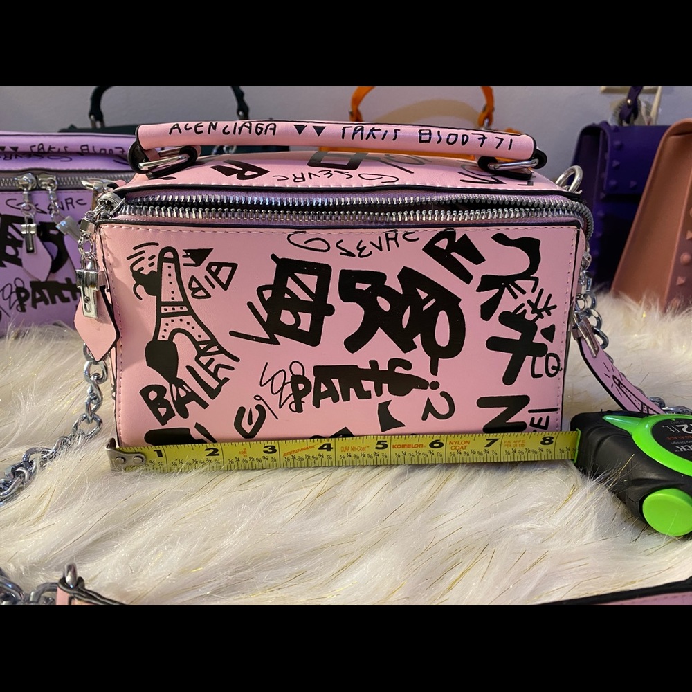 Pink on my way to Paris purse